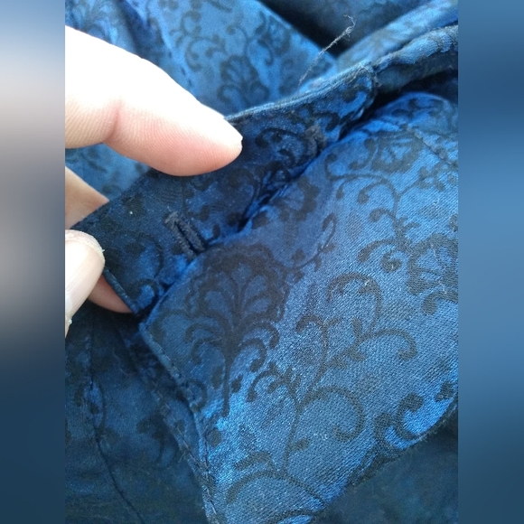 Vintage Steilmann Blue & Black Blouse, 1980s, Designed in Germany, Size … - Picture 4 of 10